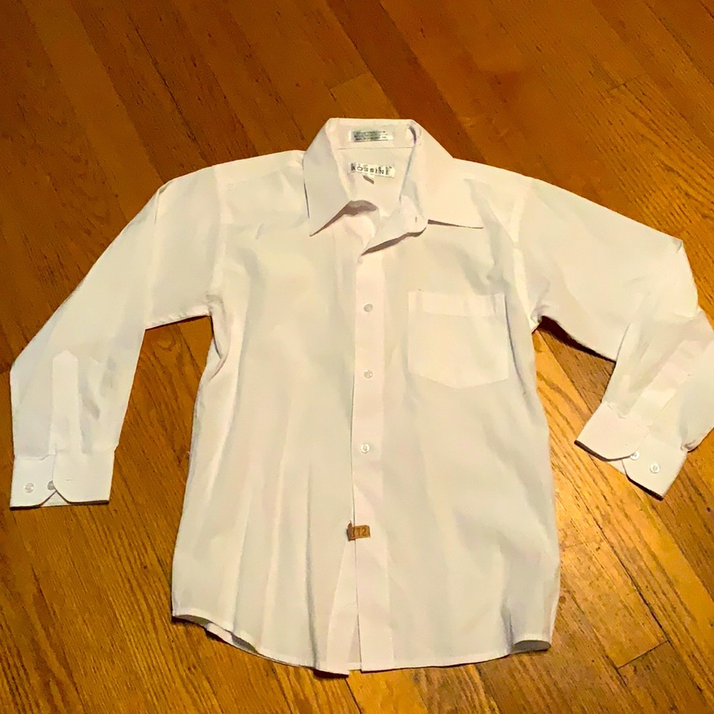 Enrich Rossini White Long Sleeve Dress Shirt Sz 10